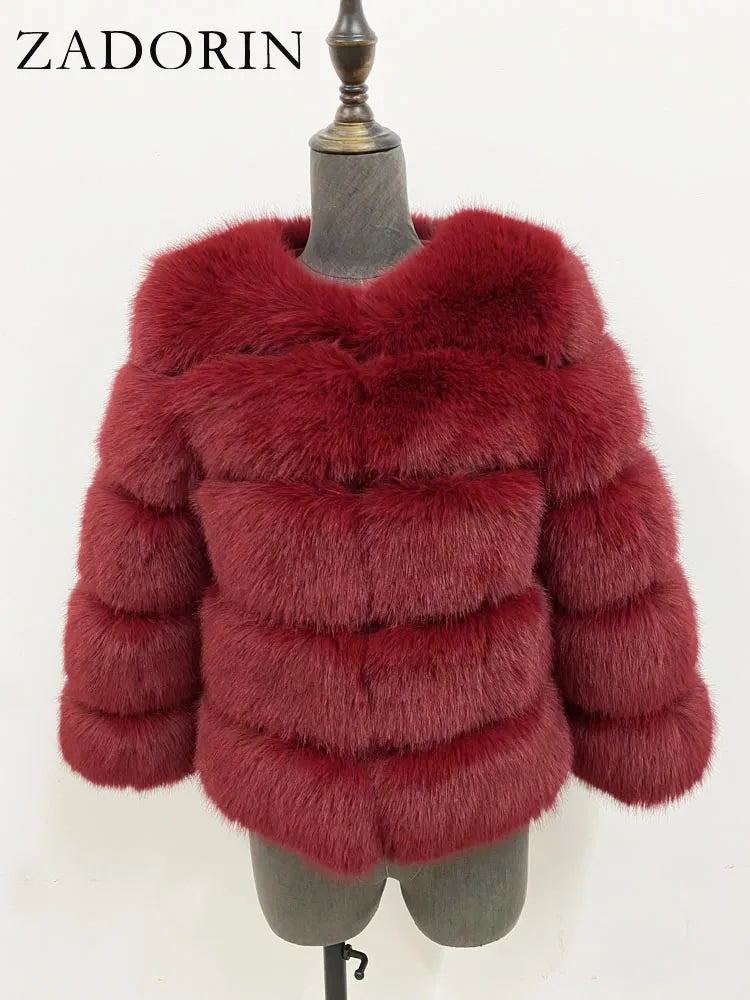 Cappotto in Pelliccia Sintetica Donna – Fluffy Elegante Invernale