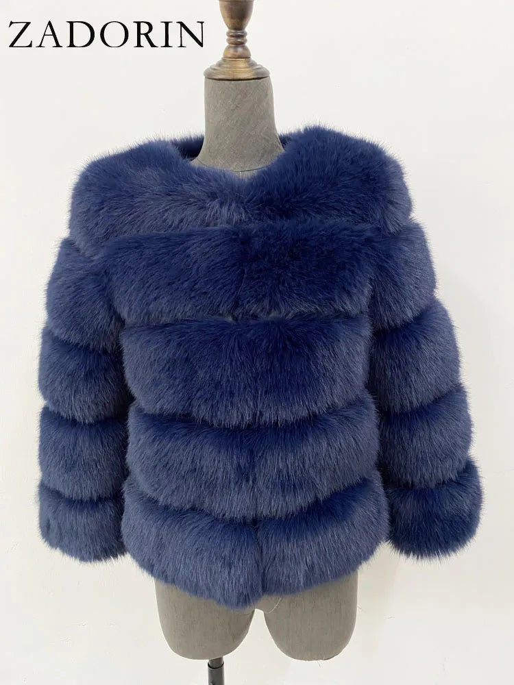 Cappotto in Pelliccia Sintetica Donna – Fluffy Elegante Invernale