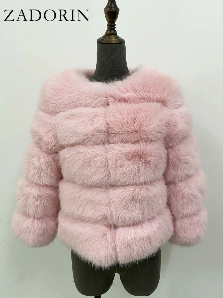 Cappotto in Pelliccia Sintetica Donna – Fluffy Elegante Invernale