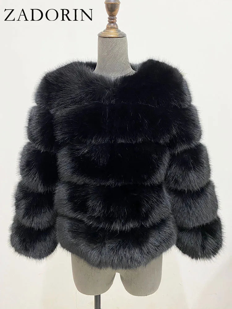 Cappotto in Pelliccia Sintetica Donna – Fluffy Elegante Invernale