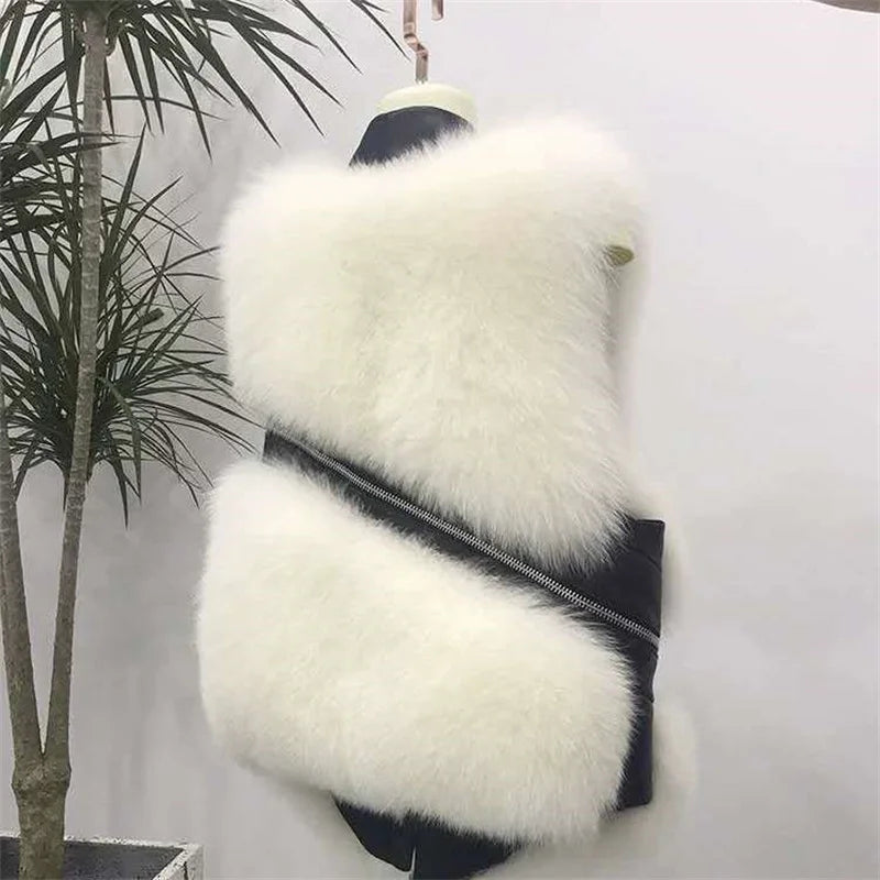 Gilet Corto in Pelliccia Sintetica – Stile Coreano