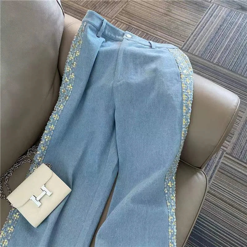 2025 Primavera Autunno Nuovo Set da 2 pezzi Coreano Stile Hong Kong Design Senso monopetto Cappotto corto da donna Set di pantaloni slim retrò