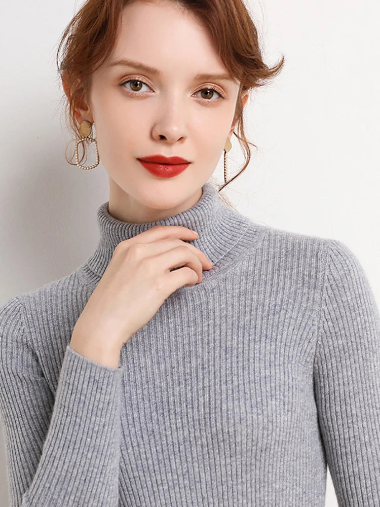 Maglione Collo Alto Donna in Cashmere – Pullover Morbido