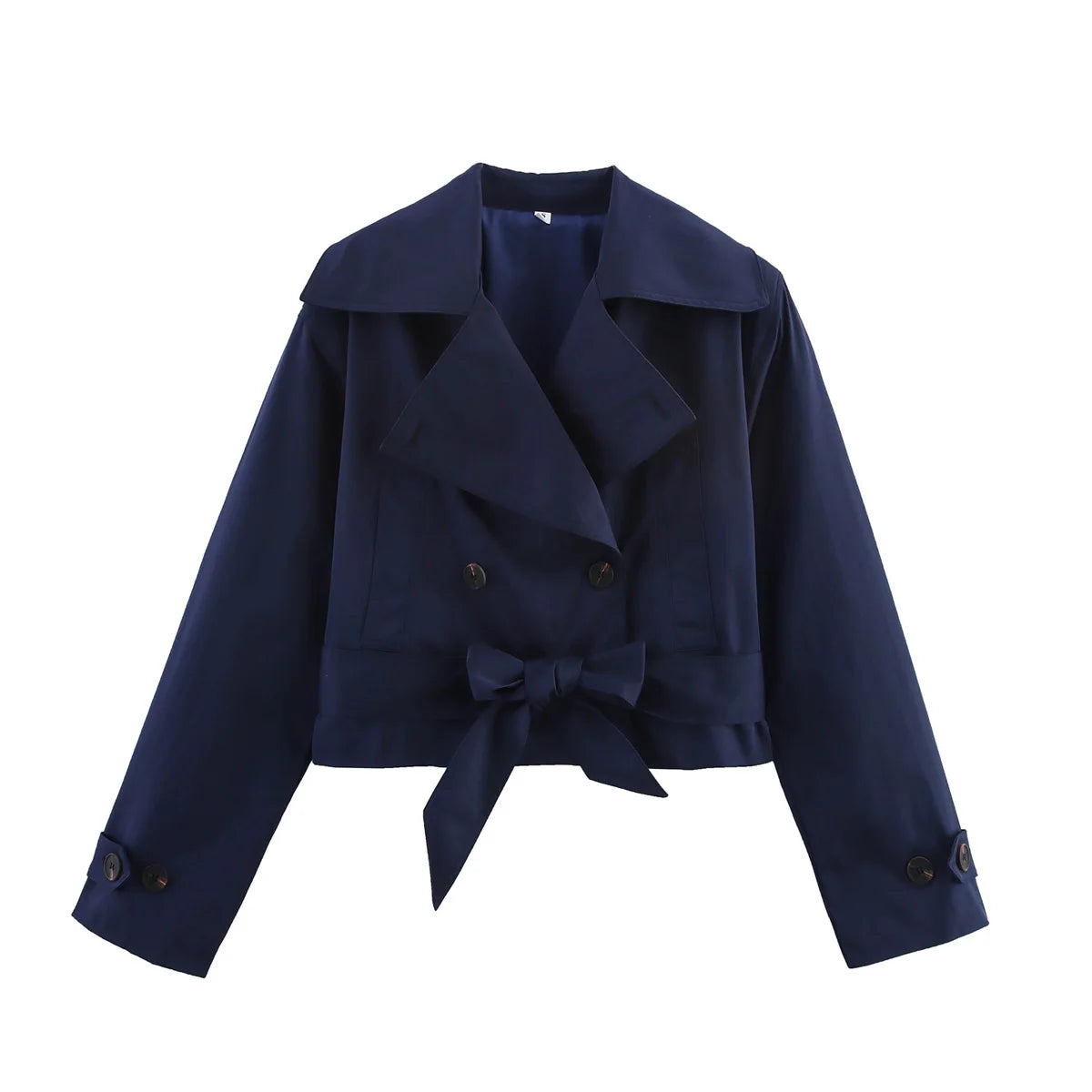 Trench Coat Doppiopetto con Cintura – Stile Britannico