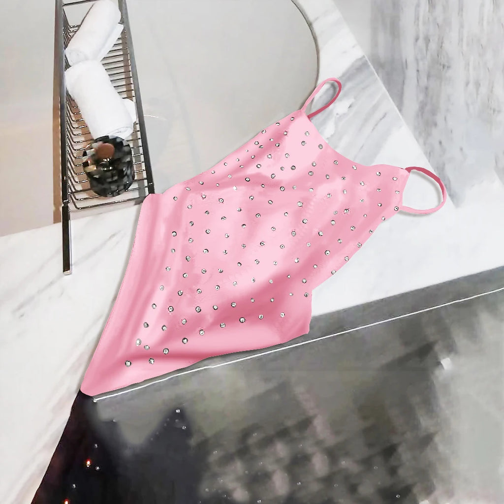 Bikini Push-Up con Diamanti e Stampa Floreale