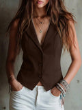 Gilet da Donna Elegante, Giacca Senza Maniche Slim Fit per Ufficio, Lavoro e Abbigliamento Professionale