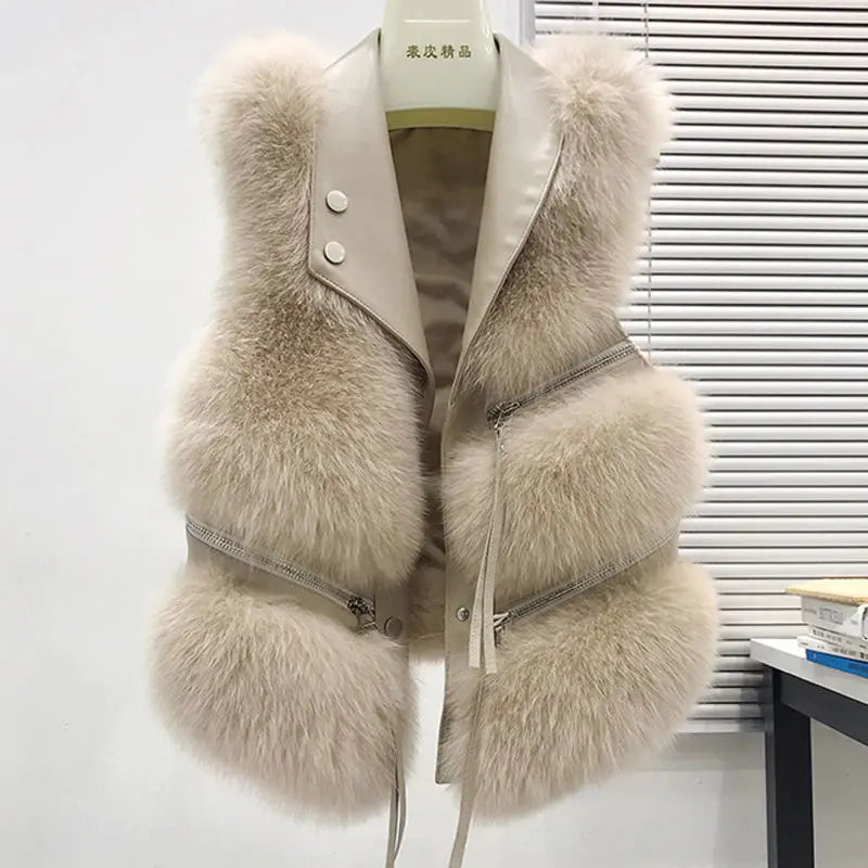 Gilet Corto in Pelliccia Sintetica – Stile Coreano