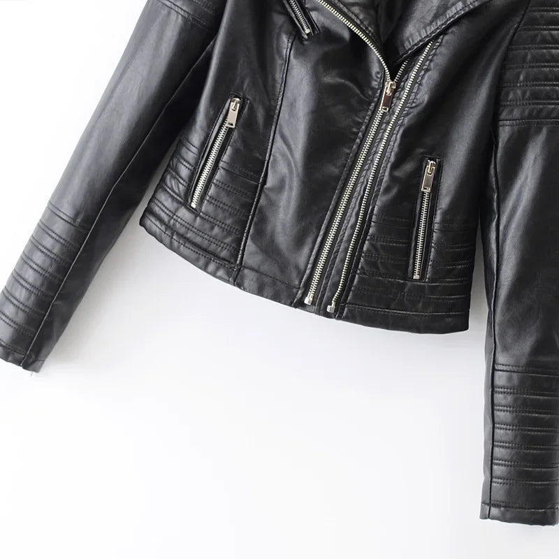 Giacca Slim in Ecopelle con Cerniera – High Street