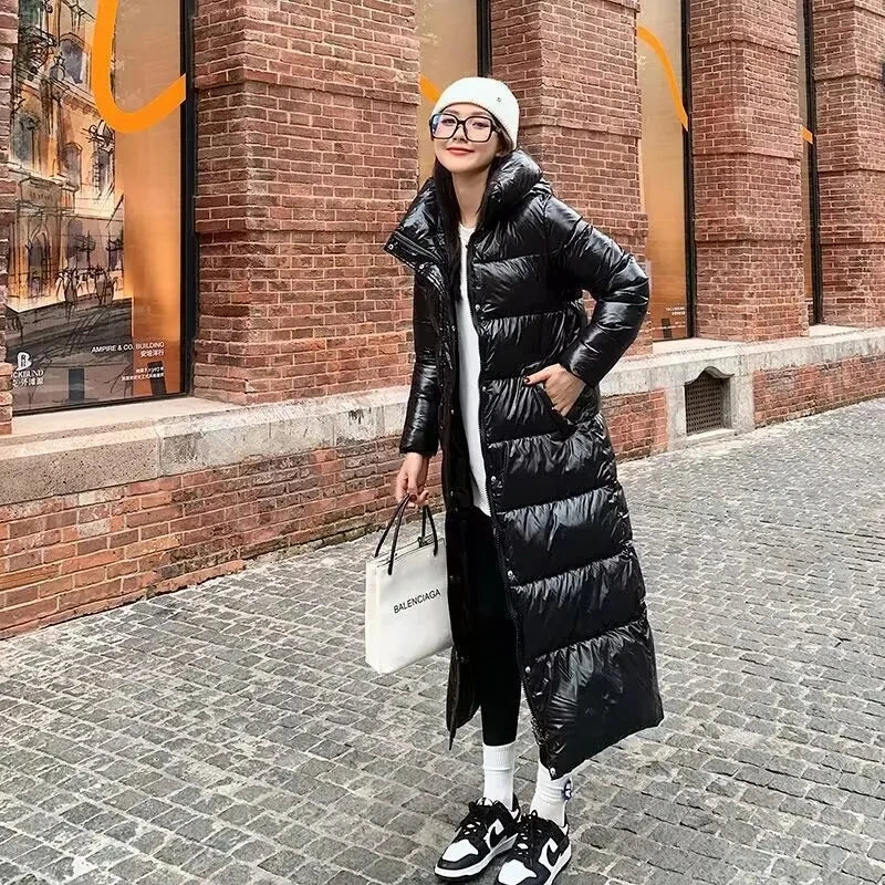 Parka Lungo Invernale Impermeabile con Cappuccio