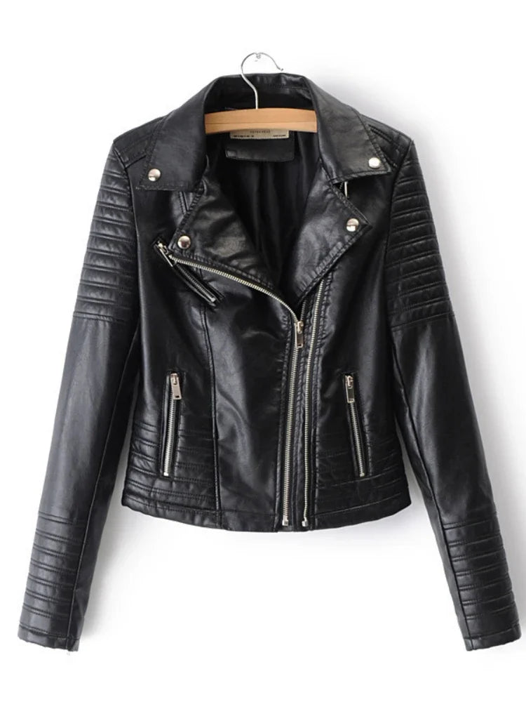 Giacca Slim in Ecopelle con Cerniera – High Street