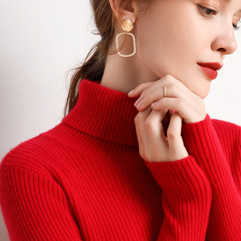 Maglione Collo Alto Donna in Cashmere – Pullover Morbido