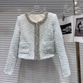 Giacca Tweed Elegante Donna con Gonna A-line – Look Autunno Inverno