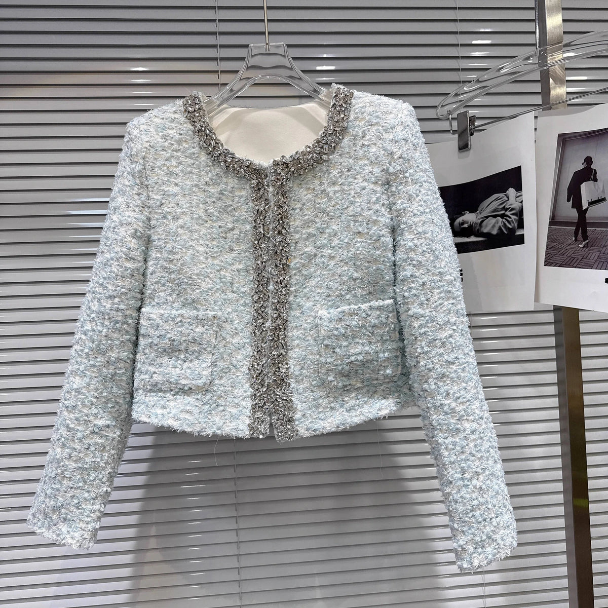 Giacca Tweed Elegante Donna con Gonna A-line – Look Autunno Inverno