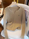 Cardigan a Maglia con Ricami Y2K – Streetwear