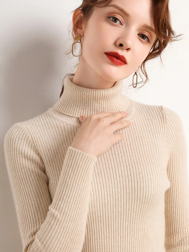 Maglione Collo Alto Donna in Cashmere – Pullover Morbido