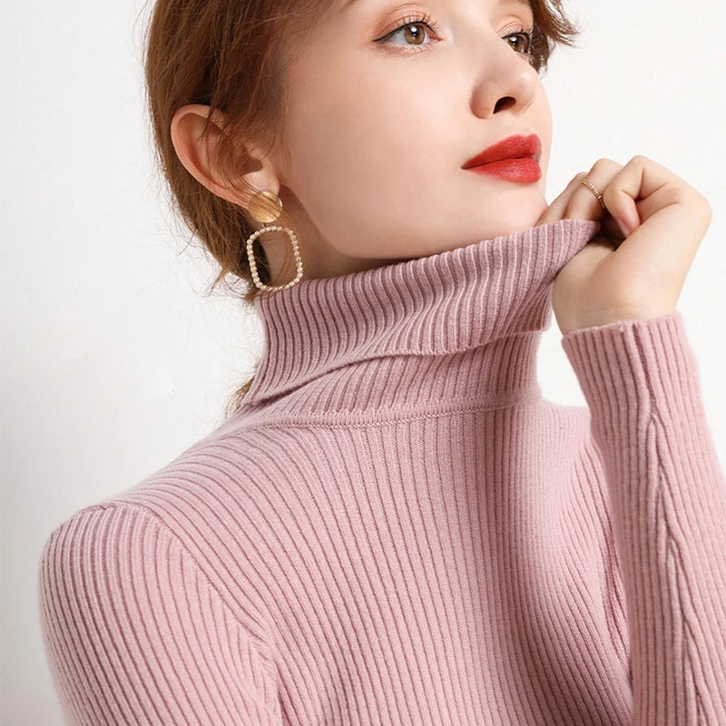 Maglione Collo Alto Donna in Cashmere – Pullover Morbido