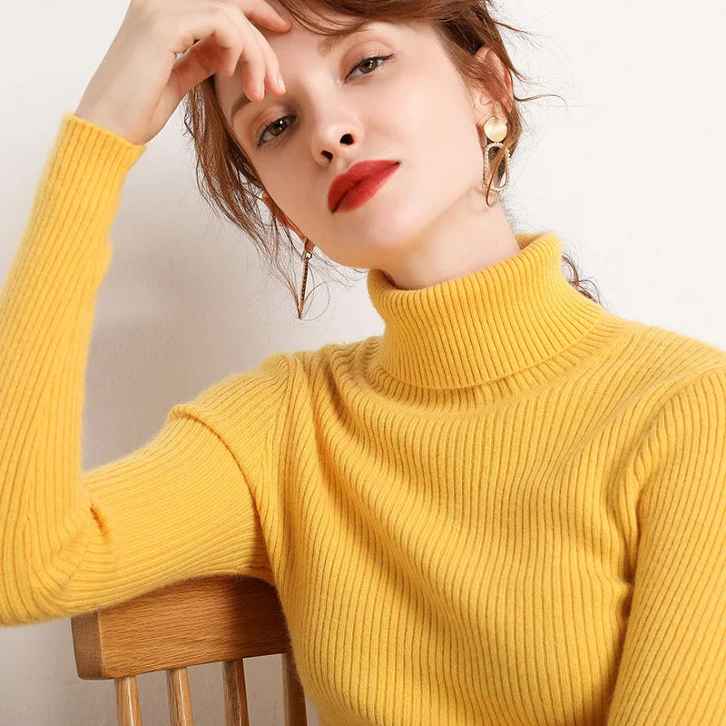 Maglione Collo Alto Donna in Cashmere – Pullover Morbido