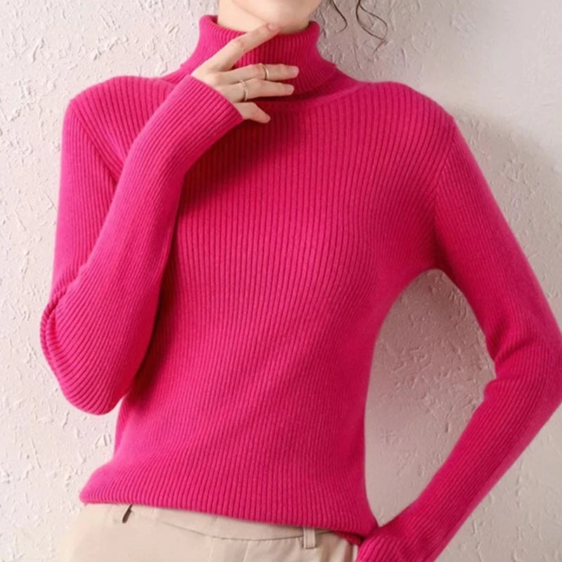 Maglione Collo Alto Donna in Cashmere – Pullover Morbido