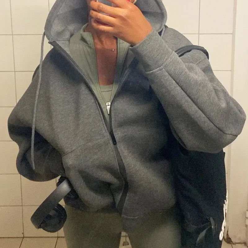 Felpa con Cappuccio e Cerniera – Giacca Casual
