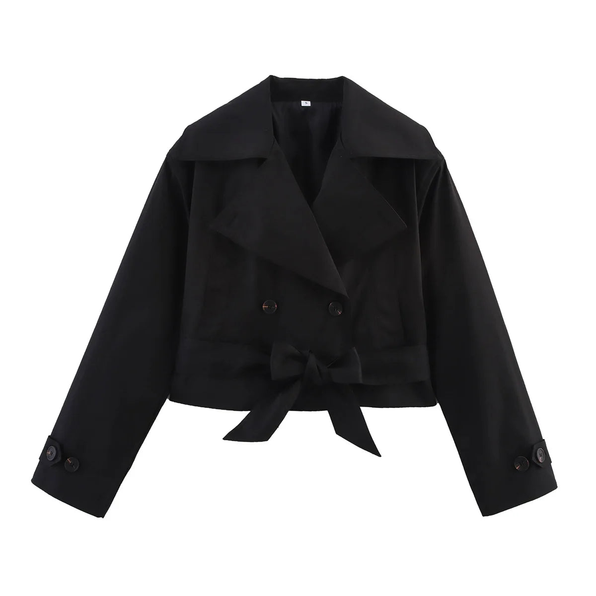 Trench Coat Doppiopetto con Cintura – Stile Britannico