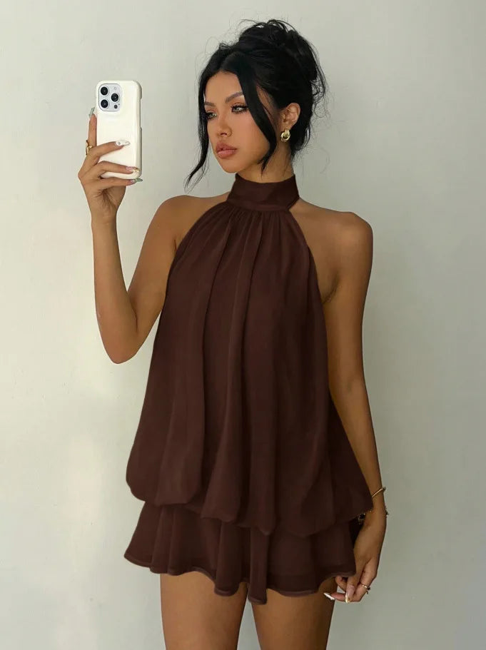 Abito Estivo con Schiena Scoperta e Vita Annodata – Slim Fit