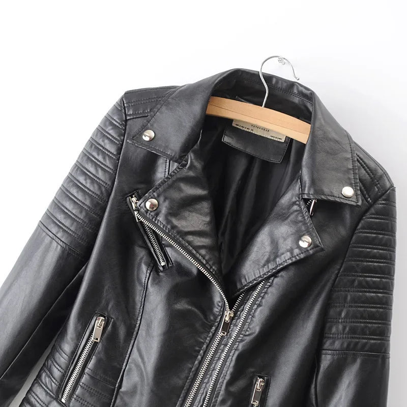 Giacca Slim in Ecopelle con Cerniera – High Street