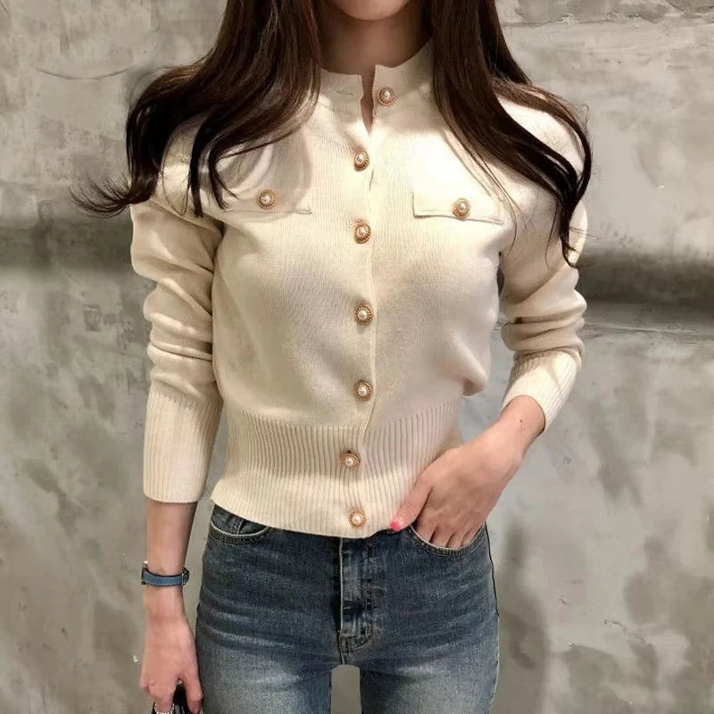 Cardigan Corto Donna Slim Coreano – Maglia Autunno 2026