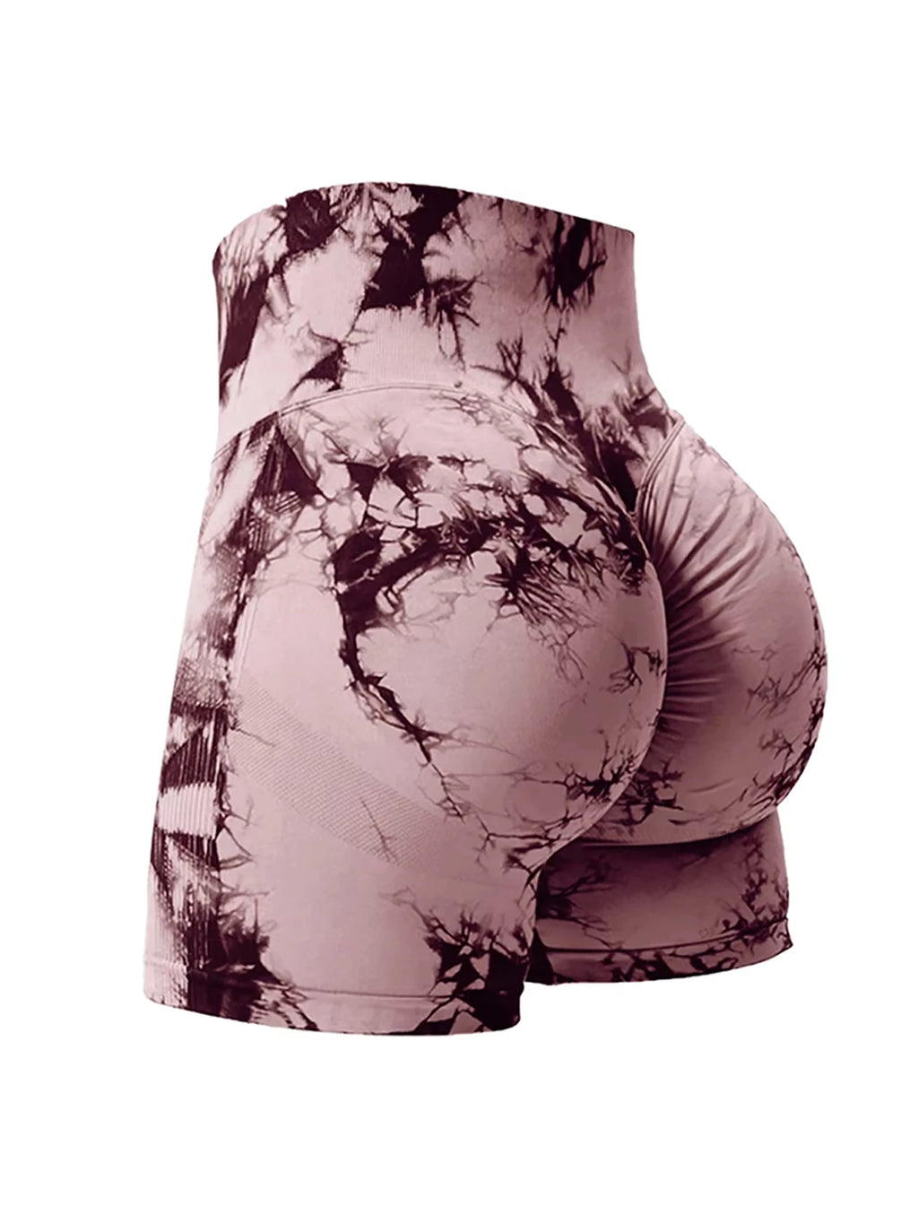 2 pezzi Tie Dye Butt Lifting Pantaloncini da palestra sexy Donna Skinny Stretch Pantaloncini sportivi a vita alta Casual senza cuciture