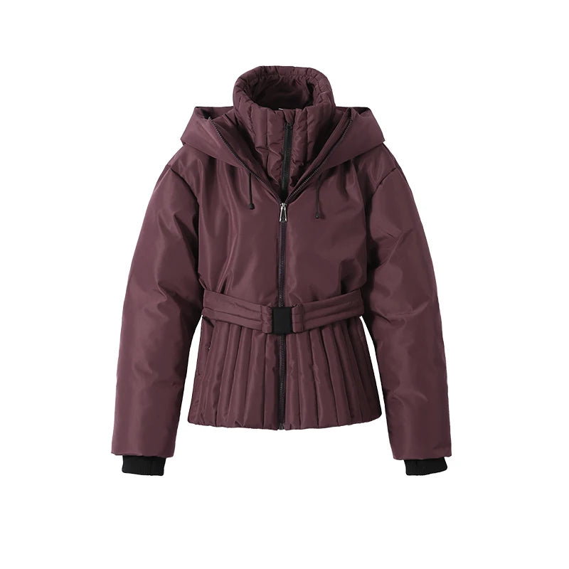 Tuta Intera Donna Invernale – Colletto Coreano, Gamba Larga, Stile Chic
