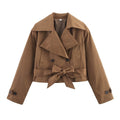 Trench Coat Doppiopetto con Cintura – Stile Britannico