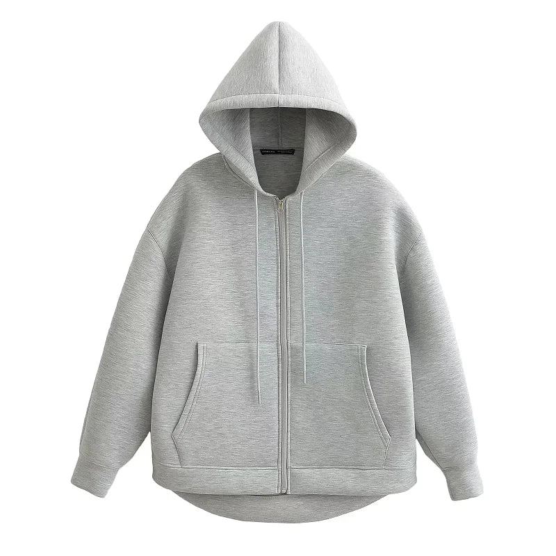 Felpa con Cappuccio e Cerniera – Giacca Casual