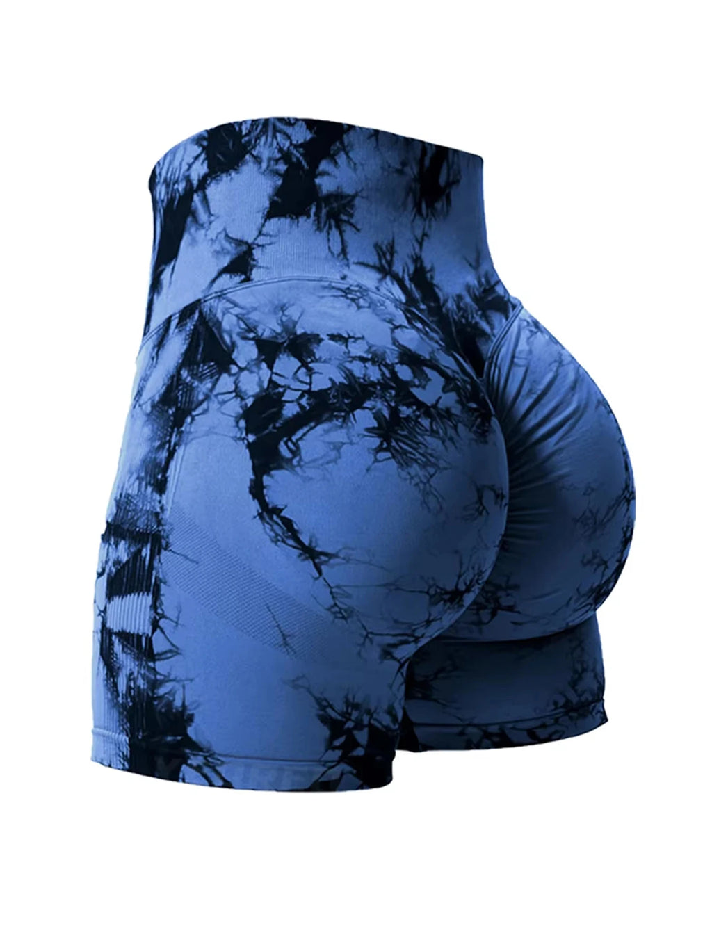 2 pezzi Tie Dye Butt Lifting Pantaloncini da palestra sexy Donna Skinny Stretch Pantaloncini sportivi a vita alta Casual senza cuciture