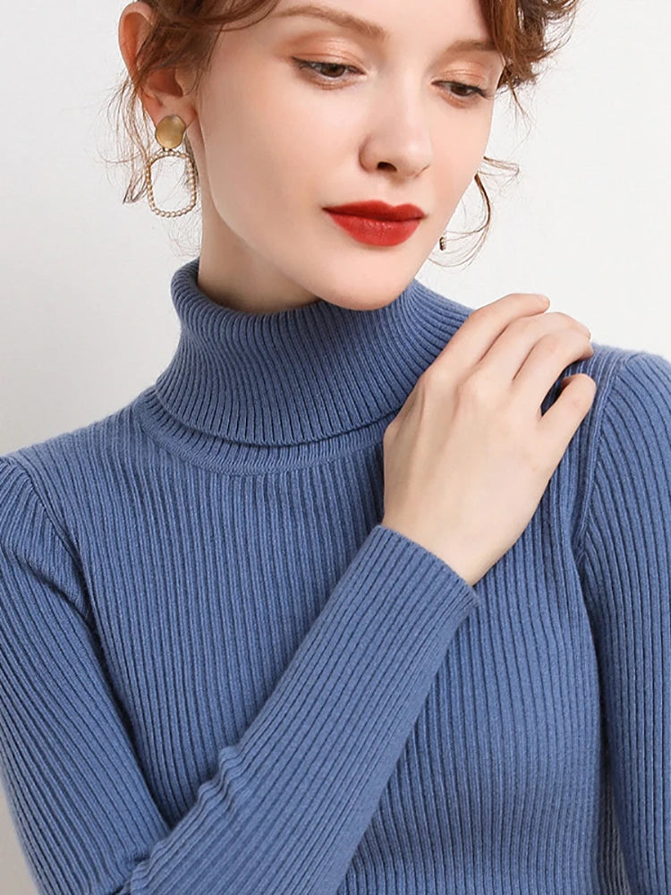 Maglione Collo Alto Donna in Cashmere – Pullover Morbido