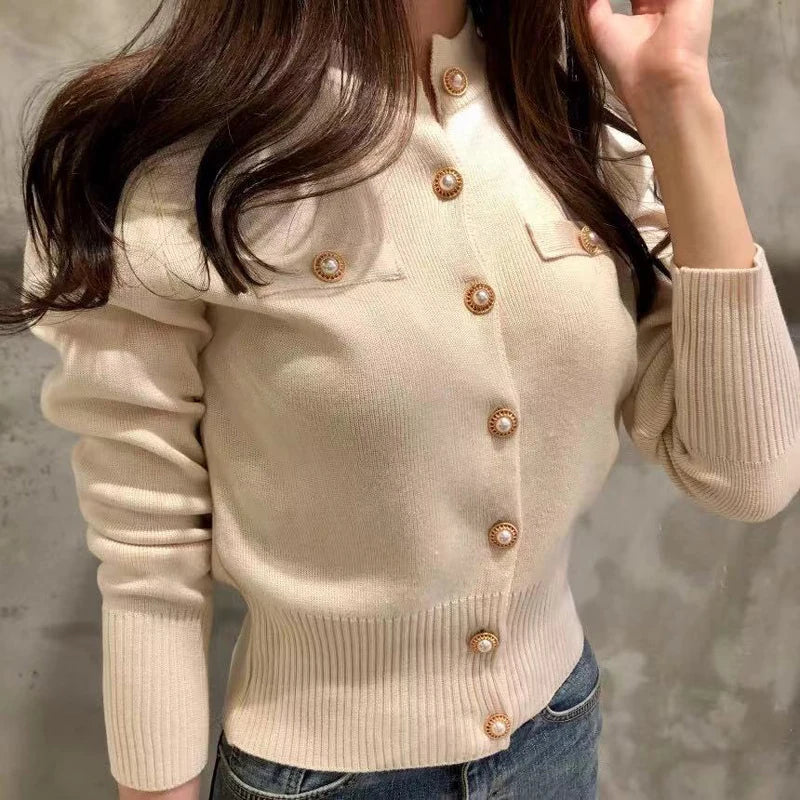 Cardigan Corto Donna Slim Coreano – Maglia Autunno 2026