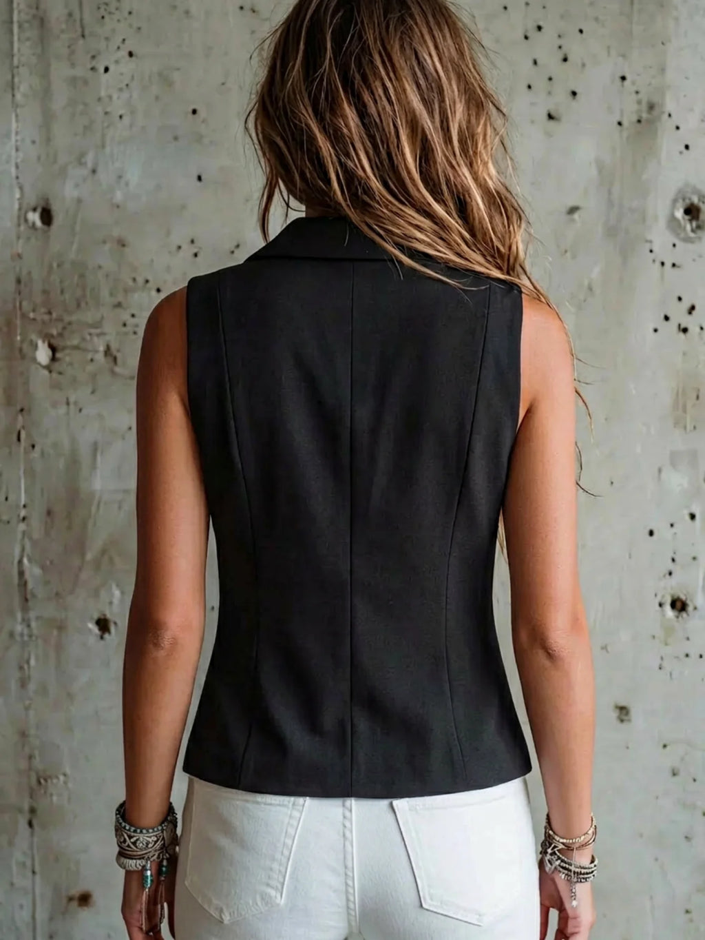 Gilet da Donna Elegante, Giacca Senza Maniche Slim Fit per Ufficio, Lavoro e Abbigliamento Professionale