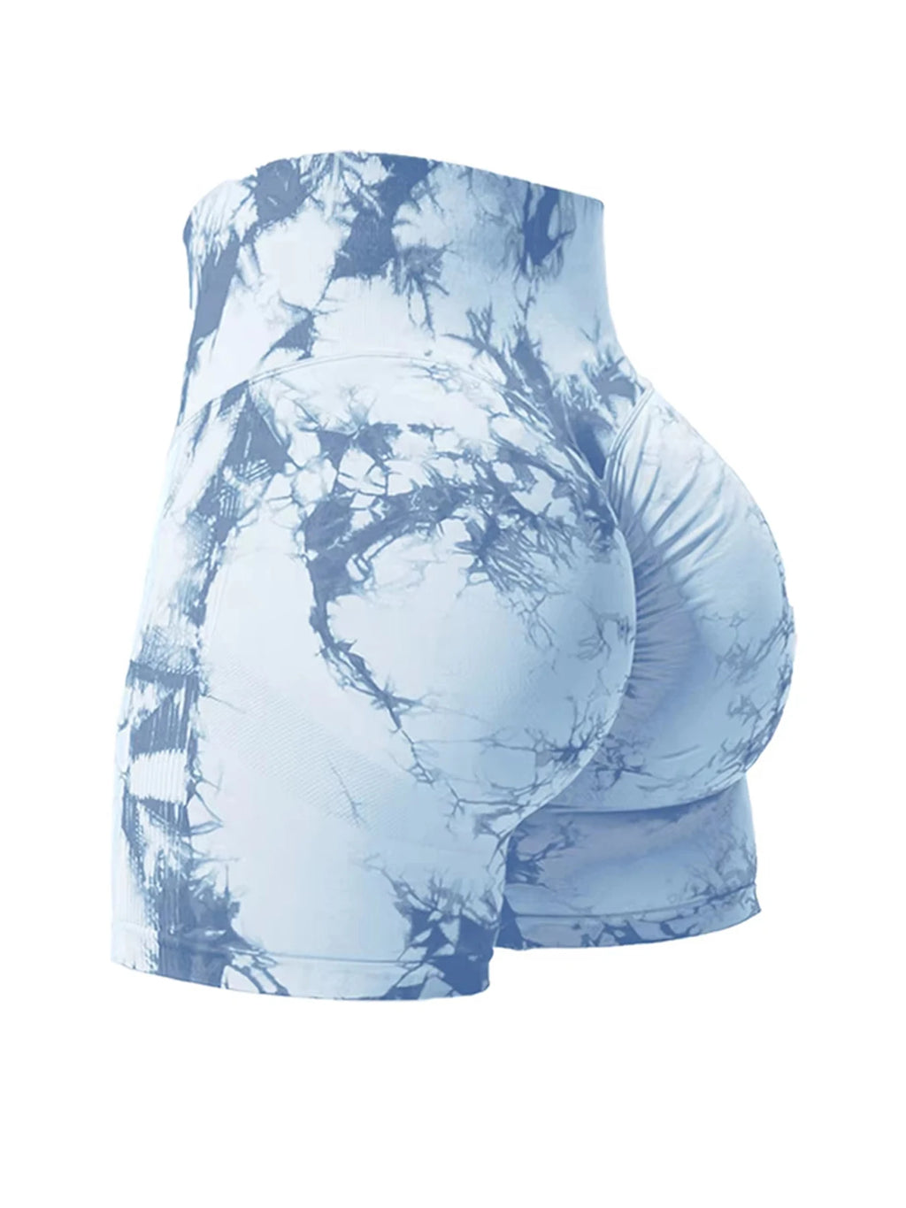 2 pezzi Tie Dye Butt Lifting Pantaloncini da palestra sexy Donna Skinny Stretch Pantaloncini sportivi a vita alta Casual senza cuciture