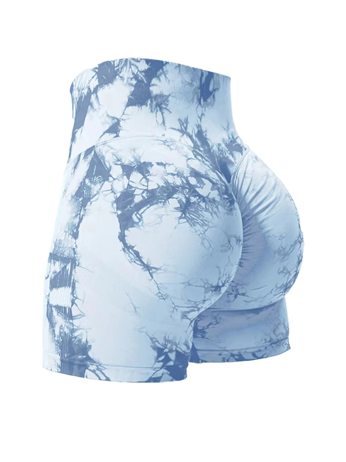 2 pezzi Tie Dye Butt Lifting Pantaloncini da palestra sexy Donna Skinny Stretch Pantaloncini sportivi a vita alta Casual senza cuciture