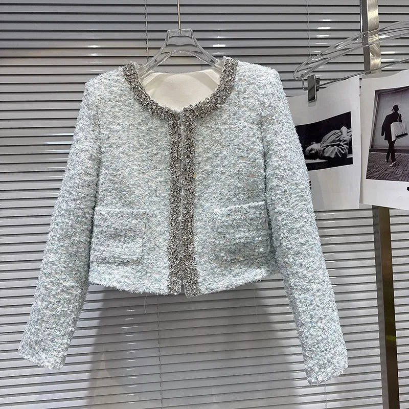 Giacca Tweed Elegante Donna con Gonna A-line – Look Autunno Inverno