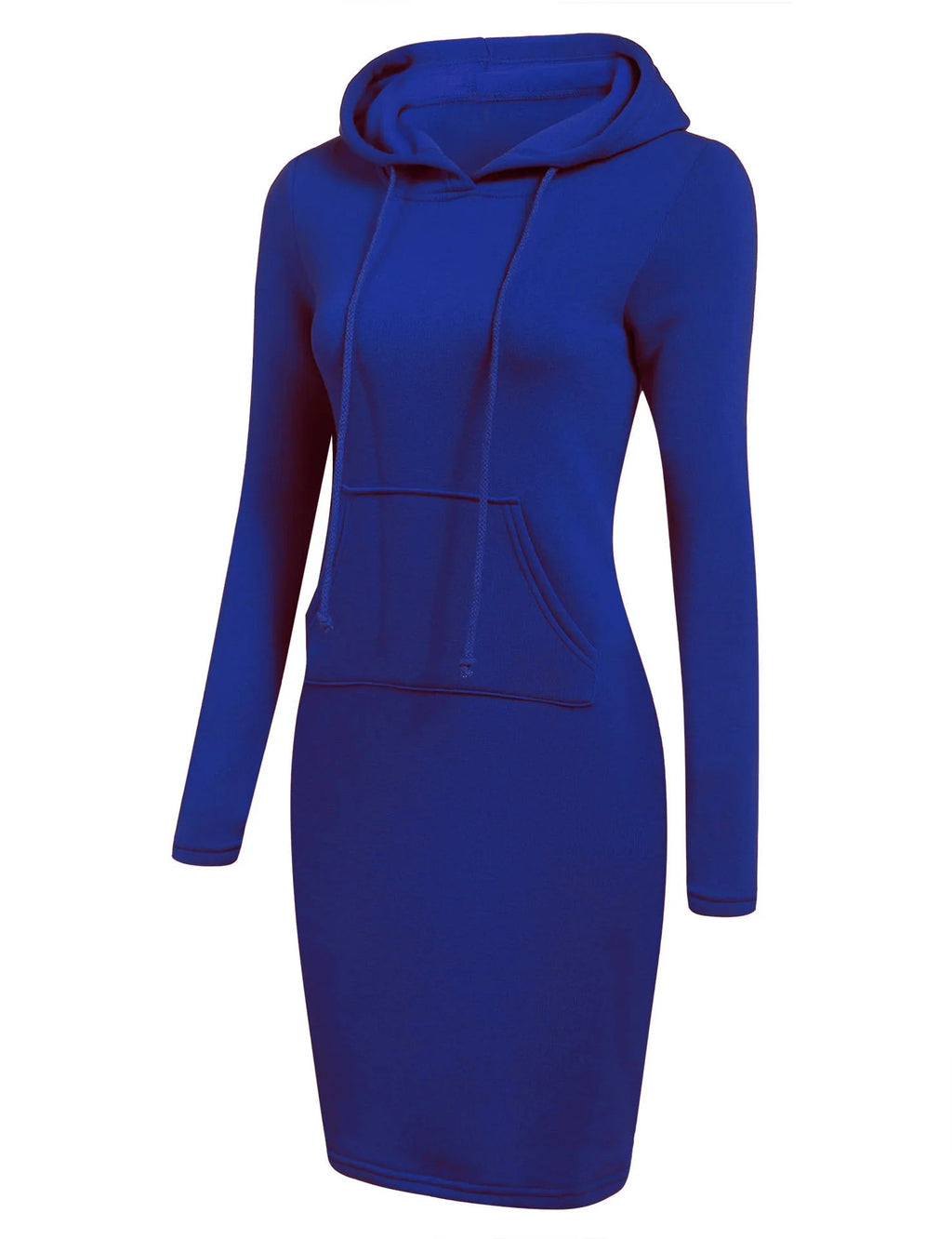 Abito Donna con Cappuccio – Vestito Felpa Hooded Dress Casual Autunno Inverno - Veyla
