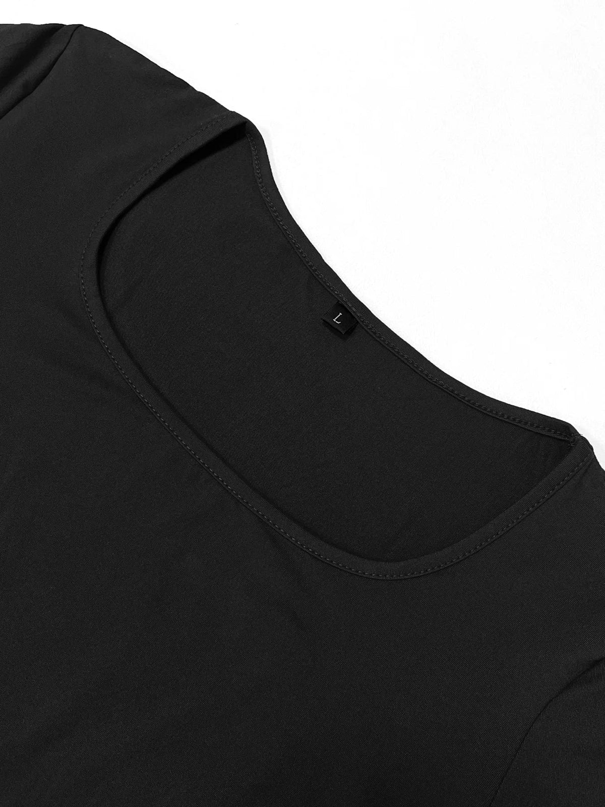 Abito Lungo Aderente a Maniche Lunghe con Scollo Quadrato – Minimale e Chic - Veyla