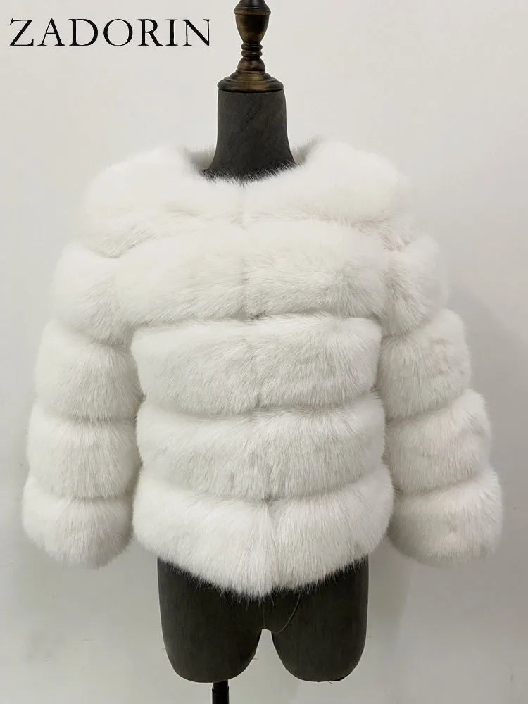Cappotto in Pelliccia Sintetica Donna – Fluffy Elegante Invernale