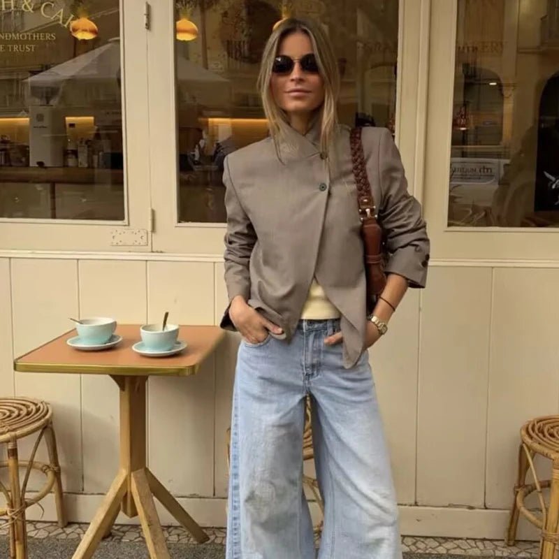 Blazer Donna Elegante – Giacca Streetwear Primavera Estate per Viaggio e Ufficio - Veyla