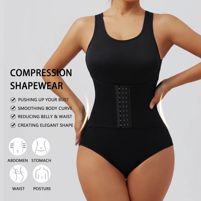 Body Shapewear Donna con Cerniera – Guaina Modellante Vita e Pancia Controllo - Veyla