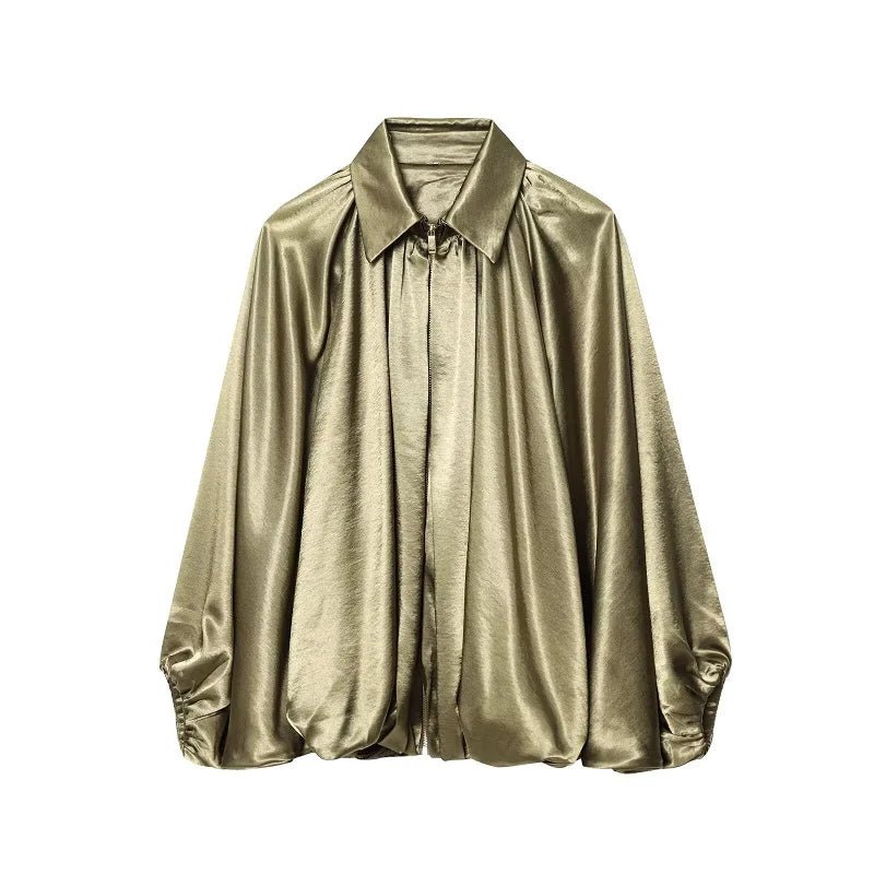 Bomber Oversize con Volant – Capispalla Donna - Veyla