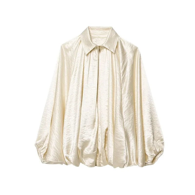 Bomber Oversize con Volant – Capispalla Donna - Veyla