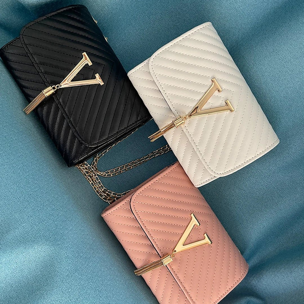 Borsa a Tracolla con Ricamo Floreale, Nappa e Paillettes - Veyla