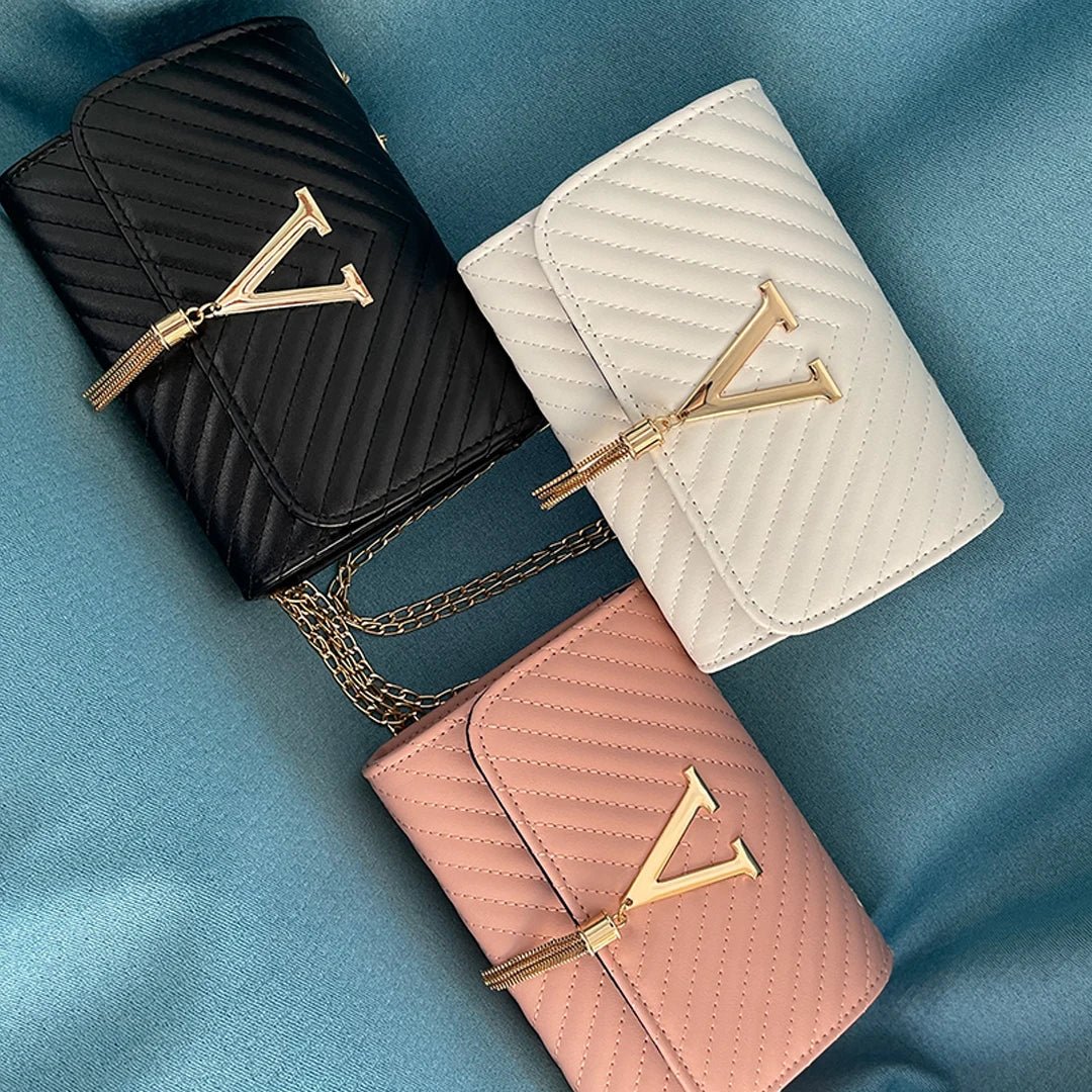 Borsa a Tracolla con Ricamo Floreale, Nappa e Paillettes - Veyla
