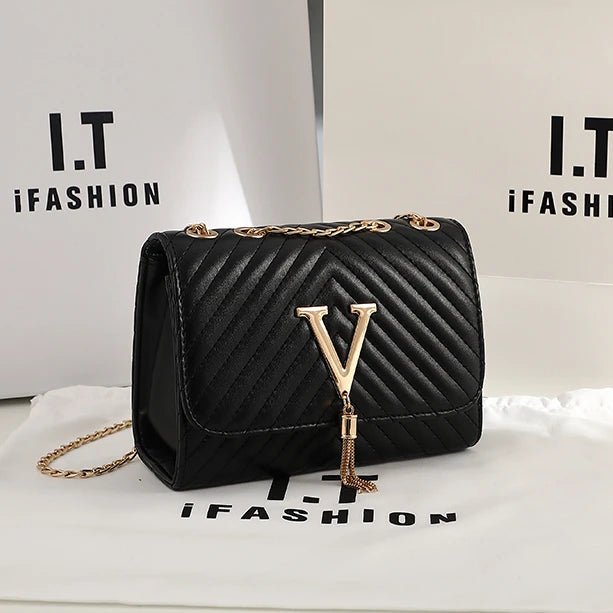 Borsa a Tracolla con Ricamo Floreale, Nappa e Paillettes - Veyla
