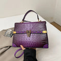 Borsa a Tracolla Quadrata Viola in Ecopelle – Design Classico - Veyla