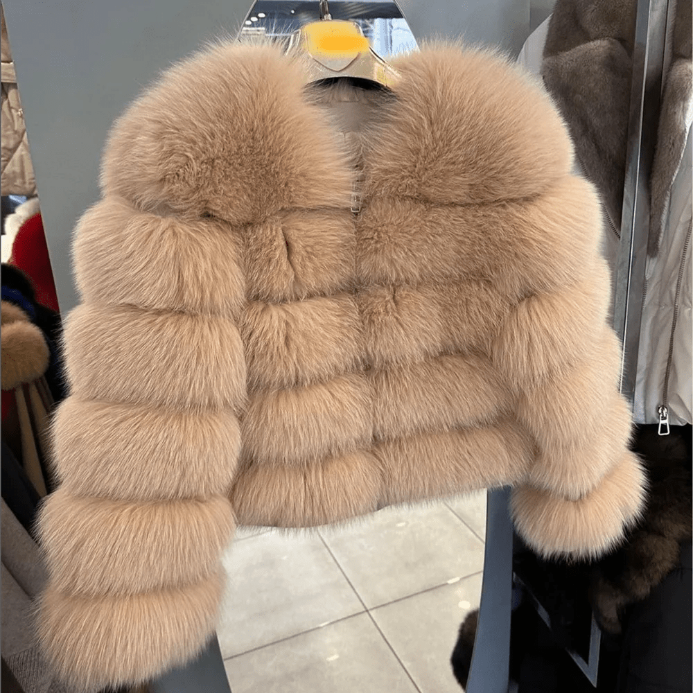 Cappotto Donna in Pelliccia di Volpe Reale – Lusso Invernale Marrone 2025 - Veyla
